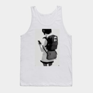 Girl with Backpack Tank Top